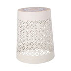 Lace Cut Metal Side Table