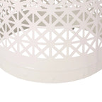 Lace Cut Metal Side Table