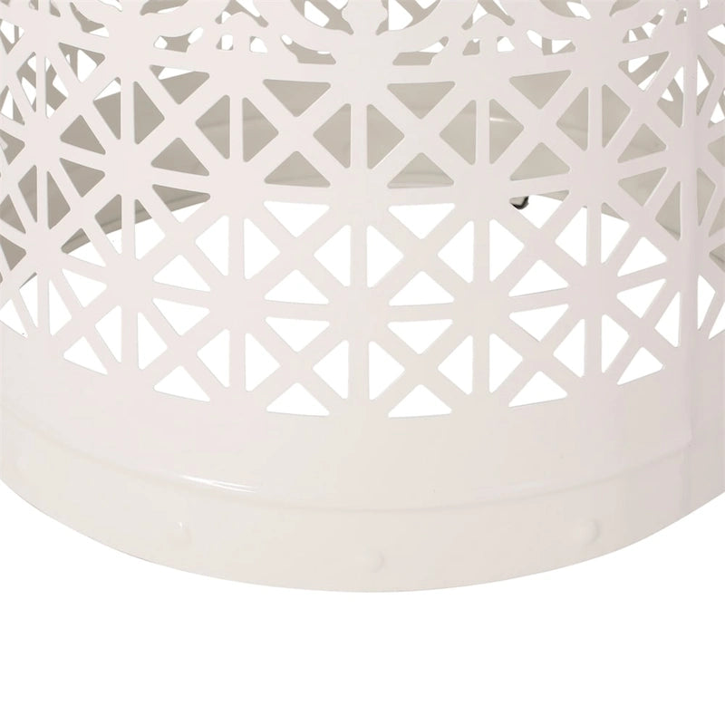 Lace Cut Metal Side Table