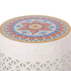 Lace Cut Metal Side Table
