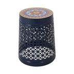 Lace Cut Metal Side Table