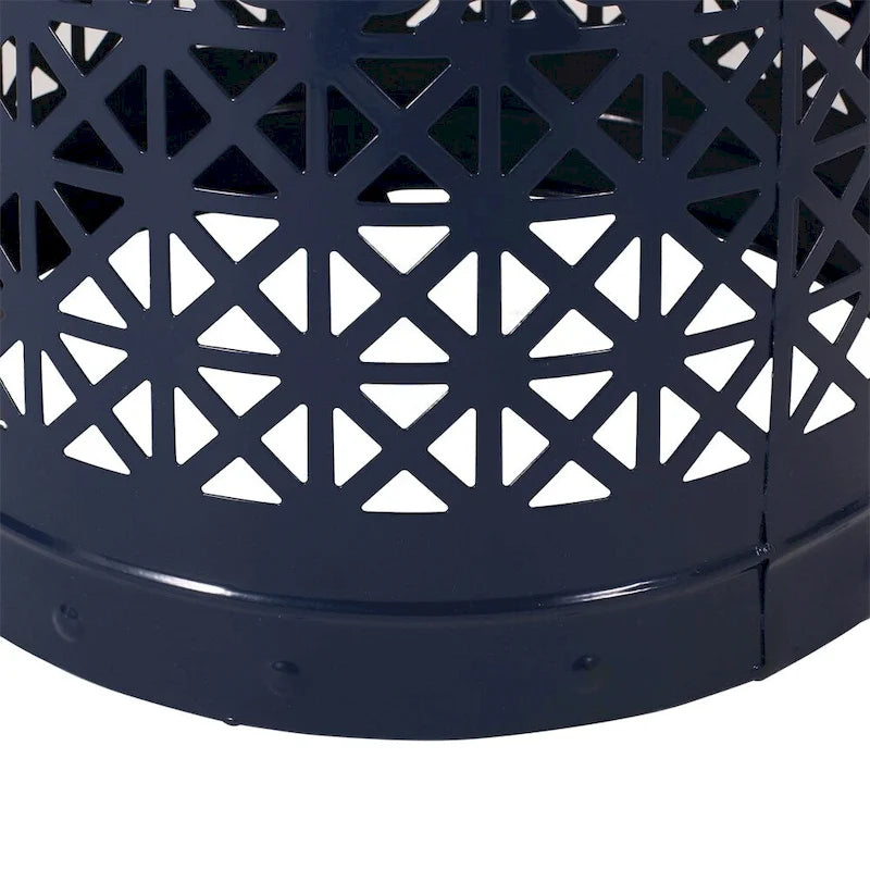 Lace Cut Metal Side Table