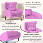 Velvet Accent Chair Upholstered Comfy Thick Cushion For Living Room