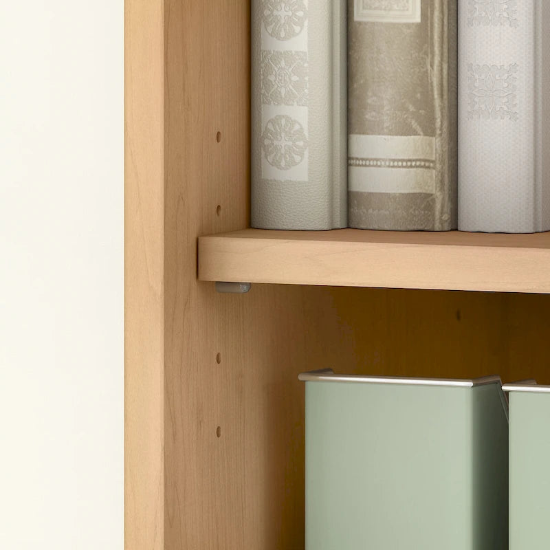 5-Shelf Bookcase with Doors for Home Office and Living Room Storage