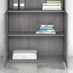 5-Shelf Bookcase with Doors for Home Office and Living Room Storage