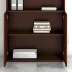 5-Shelf Bookcase with Doors for Home Office and Living Room Storage