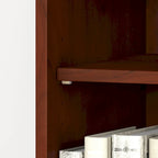 5-Shelf Bookcase with Doors for Home Office and Living Room Storage