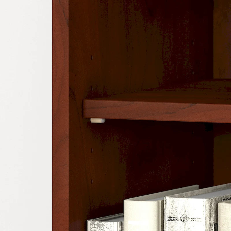 5-Shelf Bookcase with Doors for Home Office and Living Room Storage