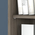 5-Shelf Bookcase with Doors for Home Office and Living Room Storage