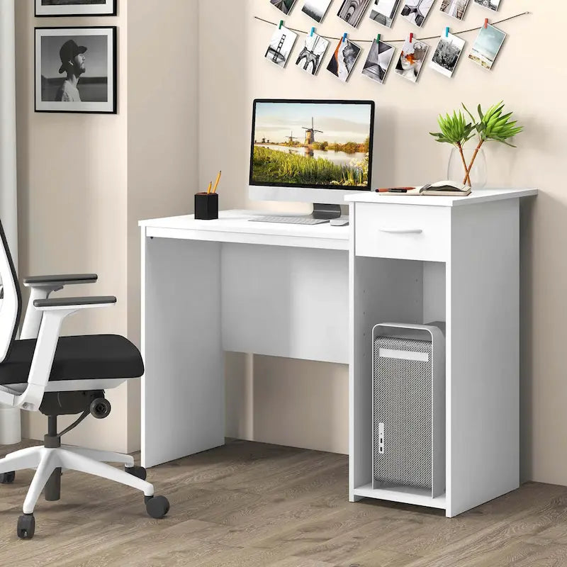 Modern Computer Desk with Drawer for Home Office and Laptop Use