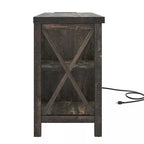 TV Stand for 65/60/55 TV Media with Power Outlets Dark Grey - 58 inches