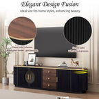 70.8 Modern Minimalist TV Stand for TVs up to 80 Inches, Entertainment Center with 3 Drawers and 1 Shelf Metal Handles