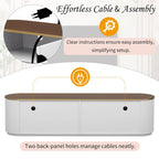 70.8 Modern Minimalist TV Stand for TVs up to 80 Inches, Entertainment Center with 3 Drawers and 1 Shelf Metal Handles