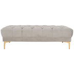 Navy and Brass Tufted Rectangular Upholstered Bench 54x27x16