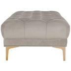 Navy and Brass Tufted Rectangular Upholstered Bench 54x27x16