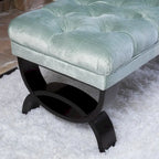 Tufted Velvet Ottoman Bench for Bedroom and Living Room