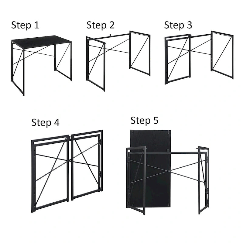 Compact Folding Desk for Small Spaces, Home Office and Dorm Rooms