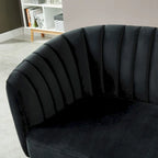 Contemporary Velvet Microfiber Tufted Loveseat for Living Room