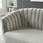 Contemporary Velvet Microfiber Tufted Loveseat for Living Room