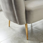 Contemporary Velvet Microfiber Tufted Loveseat for Living Room