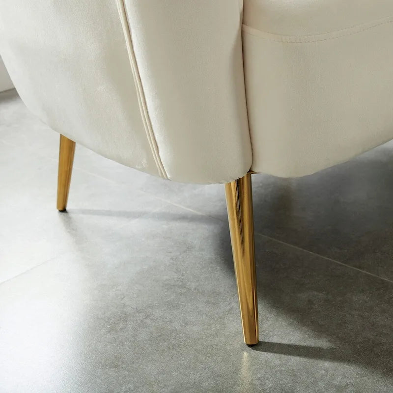 Contemporary Velvet Microfiber Tufted Loveseat for Living Room