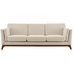 Upholstered Fabric Sofa for Living Room with Solid Frame