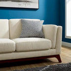 Upholstered Fabric Sofa for Living Room with Solid Frame
