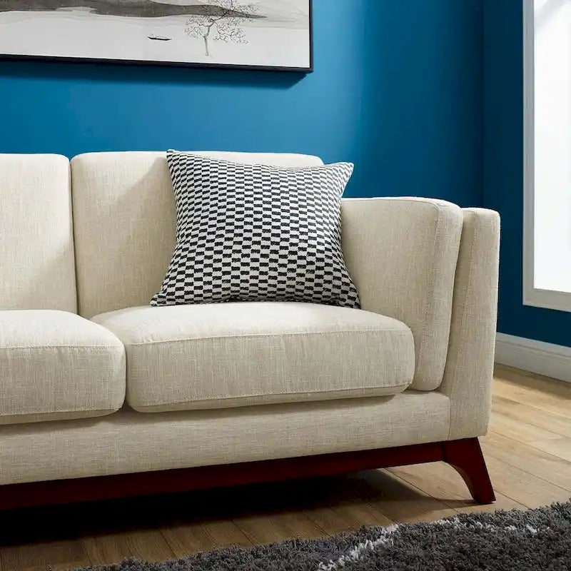 Upholstered Fabric Sofa for Living Room with Solid Frame