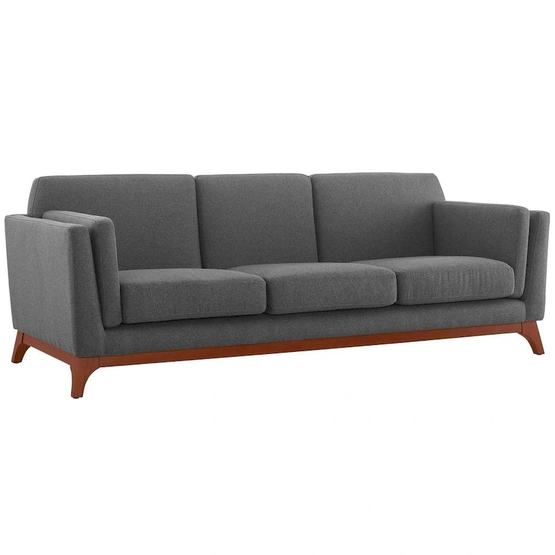 Upholstered Fabric Sofa for Living Room with Solid Frame
