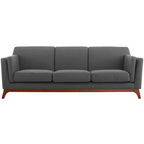 Upholstered Fabric Sofa for Living Room with Solid Frame