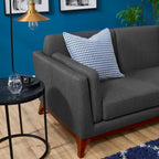 Upholstered Fabric Sofa for Living Room with Solid Frame