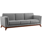 Upholstered Fabric Sofa for Living Room with Solid Frame