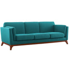 Upholstered Fabric Sofa for Living Room with Solid Frame