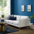 Upholstered Fabric Sofa for Living Room with Solid Frame