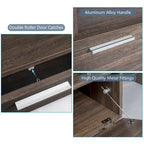 51 Modern LED TV Stand with Cabinet, 20 Minutes Quick Assembly - 51.18inch*13.78inch*17.72inch