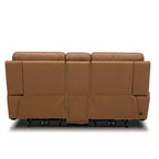 Leather Dual Power Reclining Loveseat with Center Console