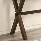 Transitional Walnut 47-Inch Solid Wood Sofa Console Table