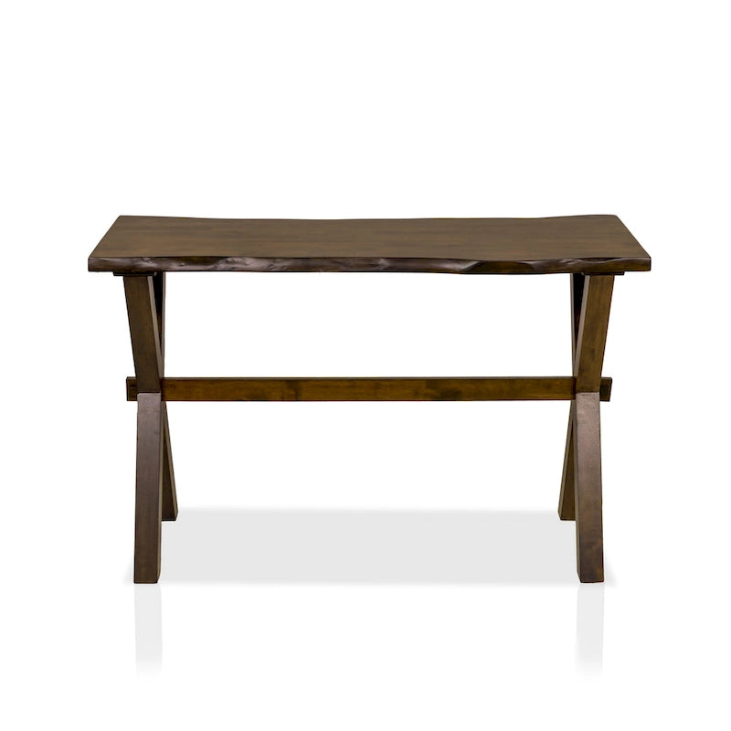 Transitional Walnut 47-Inch Solid Wood Sofa Console Table