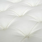 Tufted Cocktail Ottoman with Pleated Skirt for Living Room