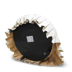 Tufted Cocktail Ottoman with Pleated Skirt for Living Room