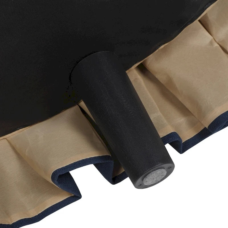 Tufted Cocktail Ottoman with Pleated Skirt for Living Room