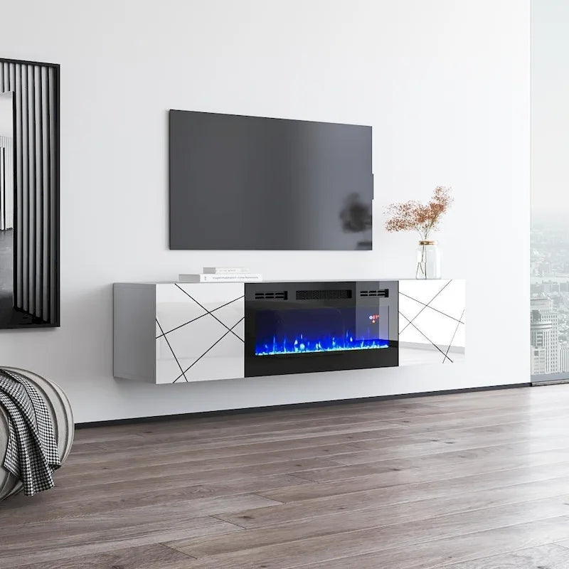 Electric Fireplace TV Stand for TVs up to 63 Inches
