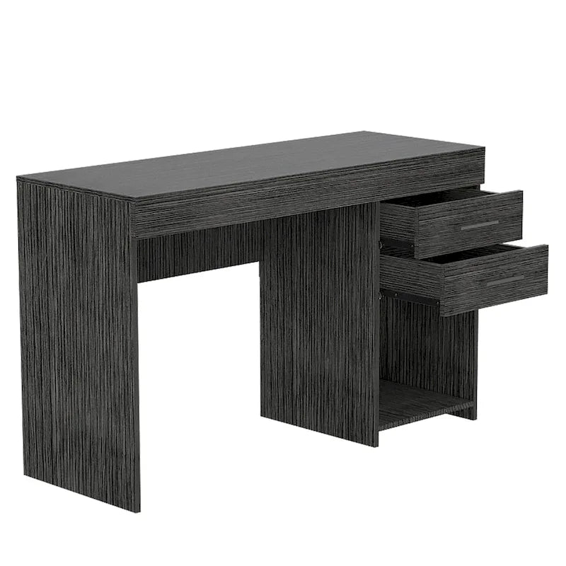 Writing Computer Desk with 2 Drawers and Cabinet for Home Office