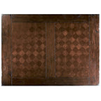 Solid Wood Rectangular Coffee Table with Carved Detail for Living Room