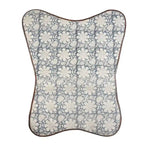 37 Blue and White Floral Faux Leather Sling-Style Butterfly Chair
