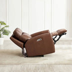 Zero Gravity Power Recliner with Adjustable Headrest in Top Grain Leather