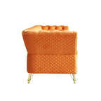 Modern Tufted Velvet Sofa 87.4 inch for Living Room