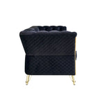 Modern Tufted Velvet Sofa 87.4 inch for Living Room