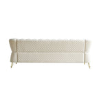 Modern Tufted Velvet Sofa 87.4 inch for Living Room