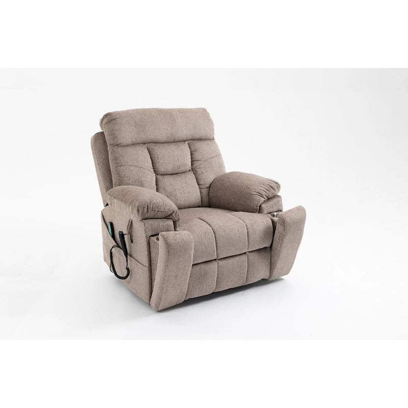 Power Lift Recliner Chair Massage and Heat,Dual Motor Lift Recliner,Electric Recliner with Cup Holders Pocket,400lbs